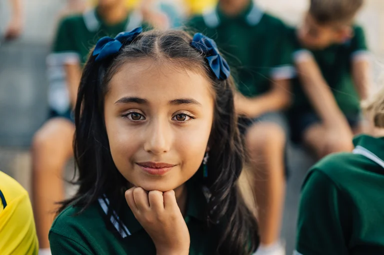 Girl smiling